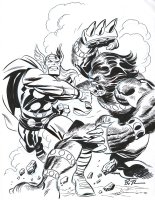 Thor vs Ulik Comic Art